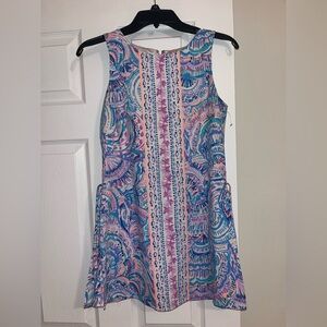 Lilly Pulitzer Vibrant Blue and Pink Romper Dress